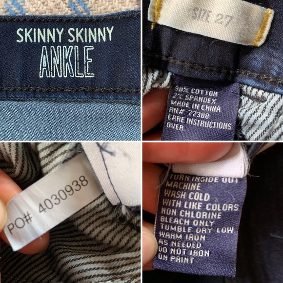 MADEWELL SKINNY SKINNY ANKLE JEAN DARK WASH SZ 27 - Picture 8 of 8